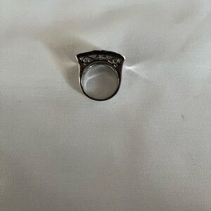 Elegant Silver costume Ring with Intricate Design